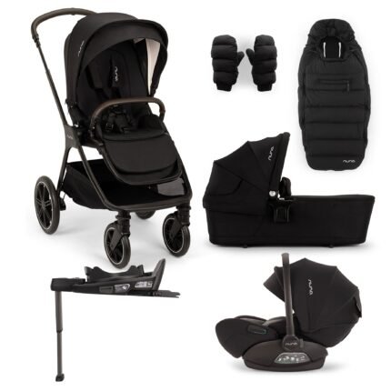 Nuna TRIV lx Poussette avec Nacelle LYTL, Set Hiver, Siège Auto ARRA Flex et Base CURV